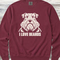 Sealyham Terrier I Love Beards Sweatshirt - Crimson