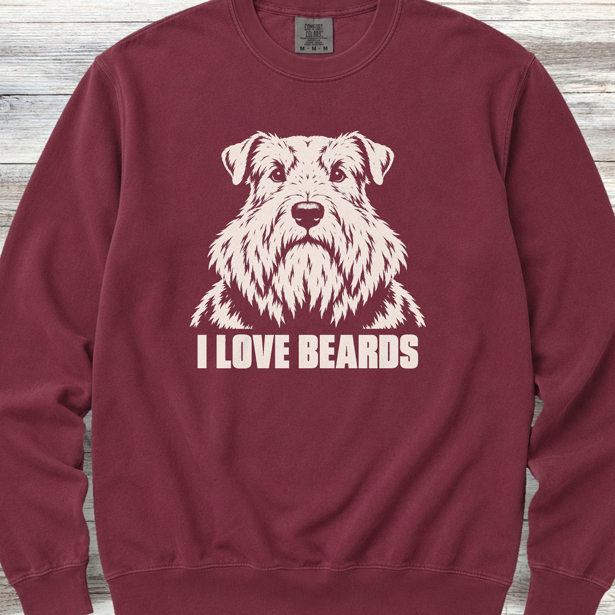 Sealyham Terrier I Love Beards Sweatshirt - Crimson