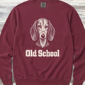 Dachshund Old School Sweatshirt - Crimson