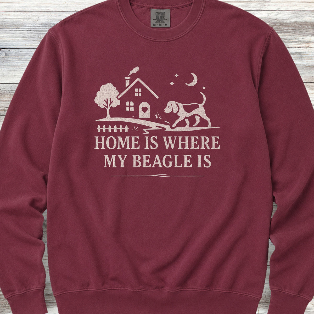 Beagle Home Sweatshirt - Crimson
