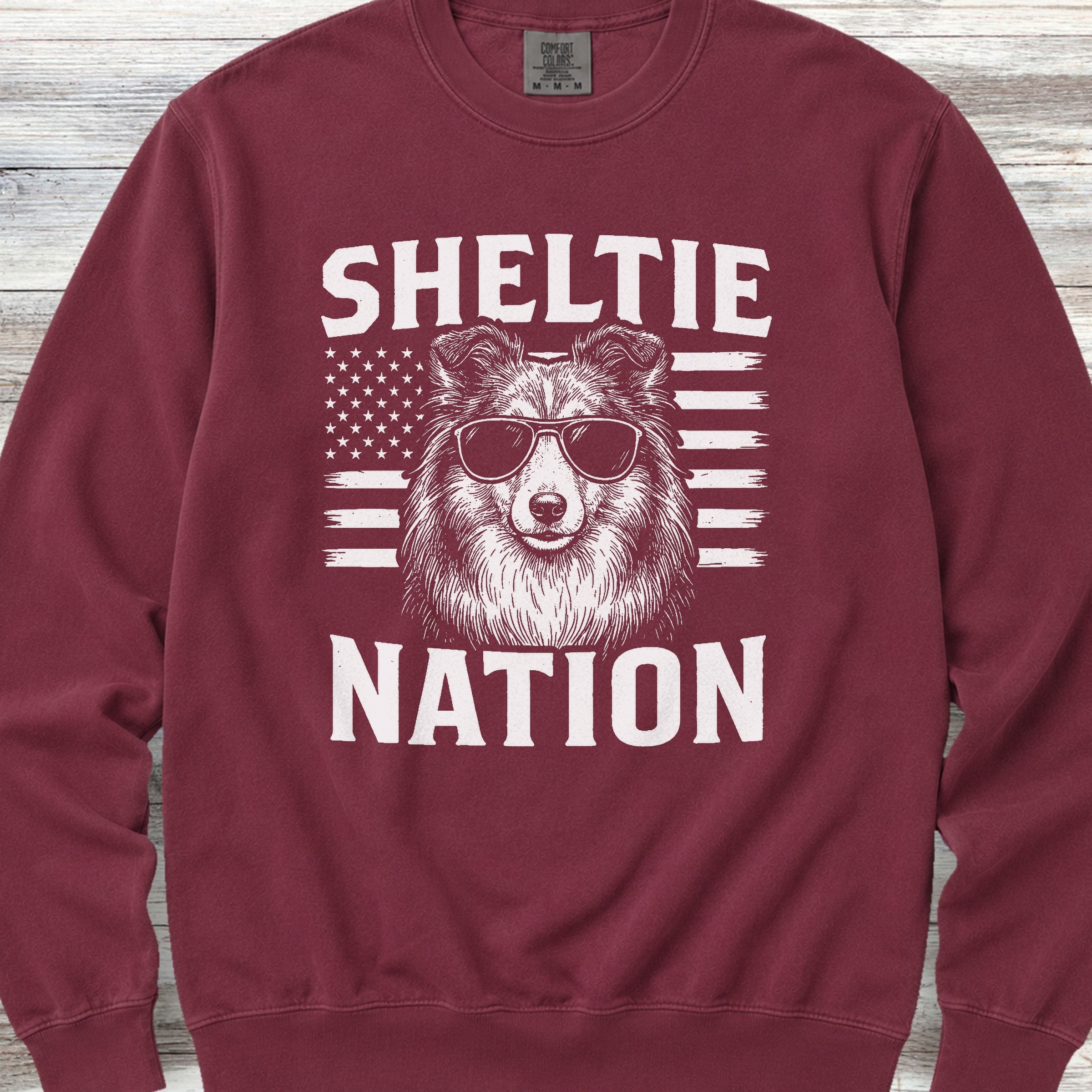 Shetland Sheepdog Nation Sweatshirt - Crimson