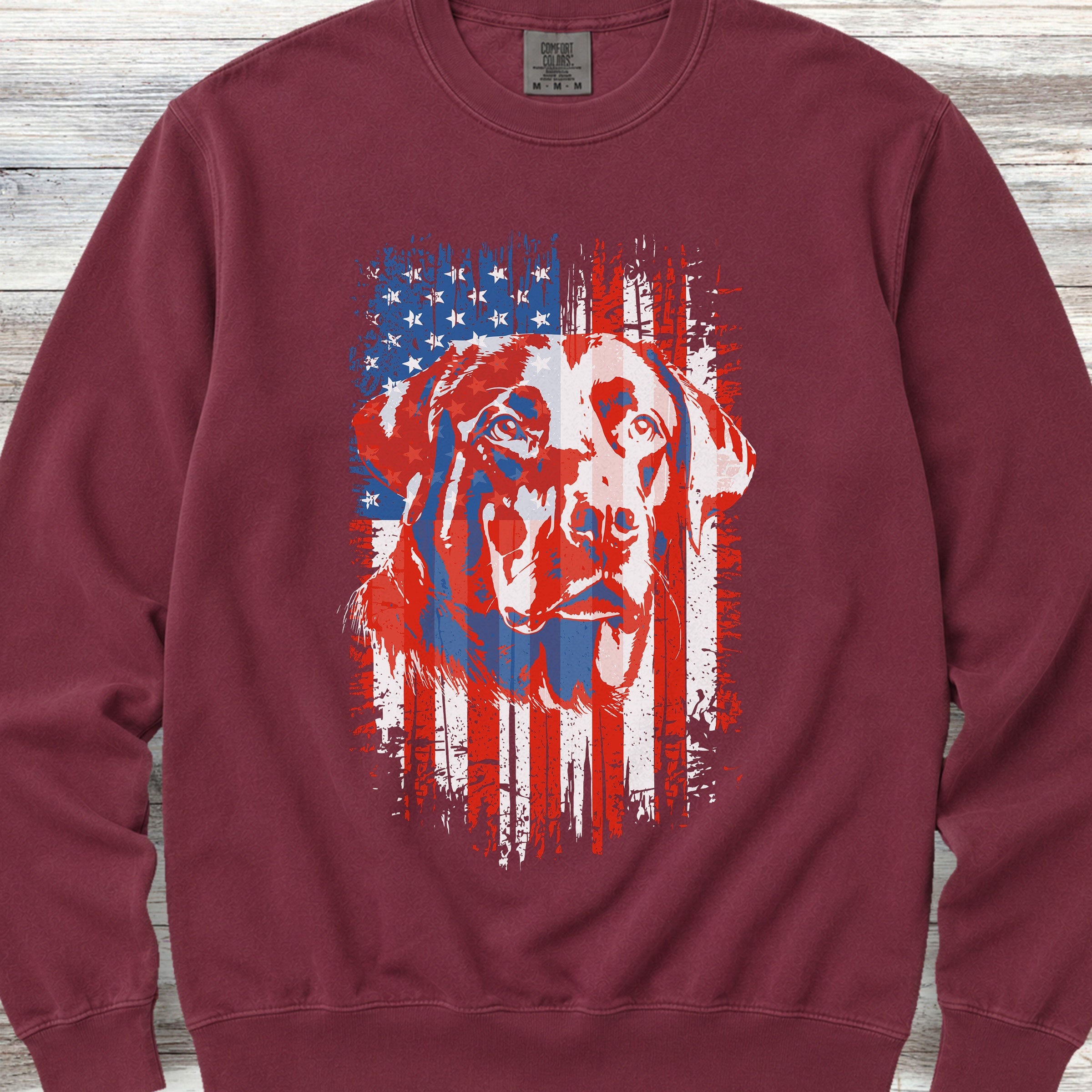 Labrador Retriever USA Sweatshirt - Crimson