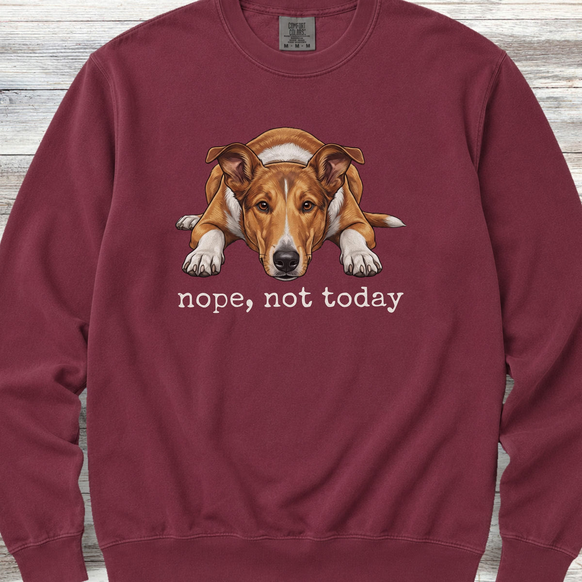 Smooth Collie Nope Sweatshirt - Crimson