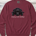 Labrador Retriever Black Nope Sweatshirt - Crimson