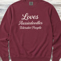 Aussiedoodle Tolerates People Sweatshirt - Crimson