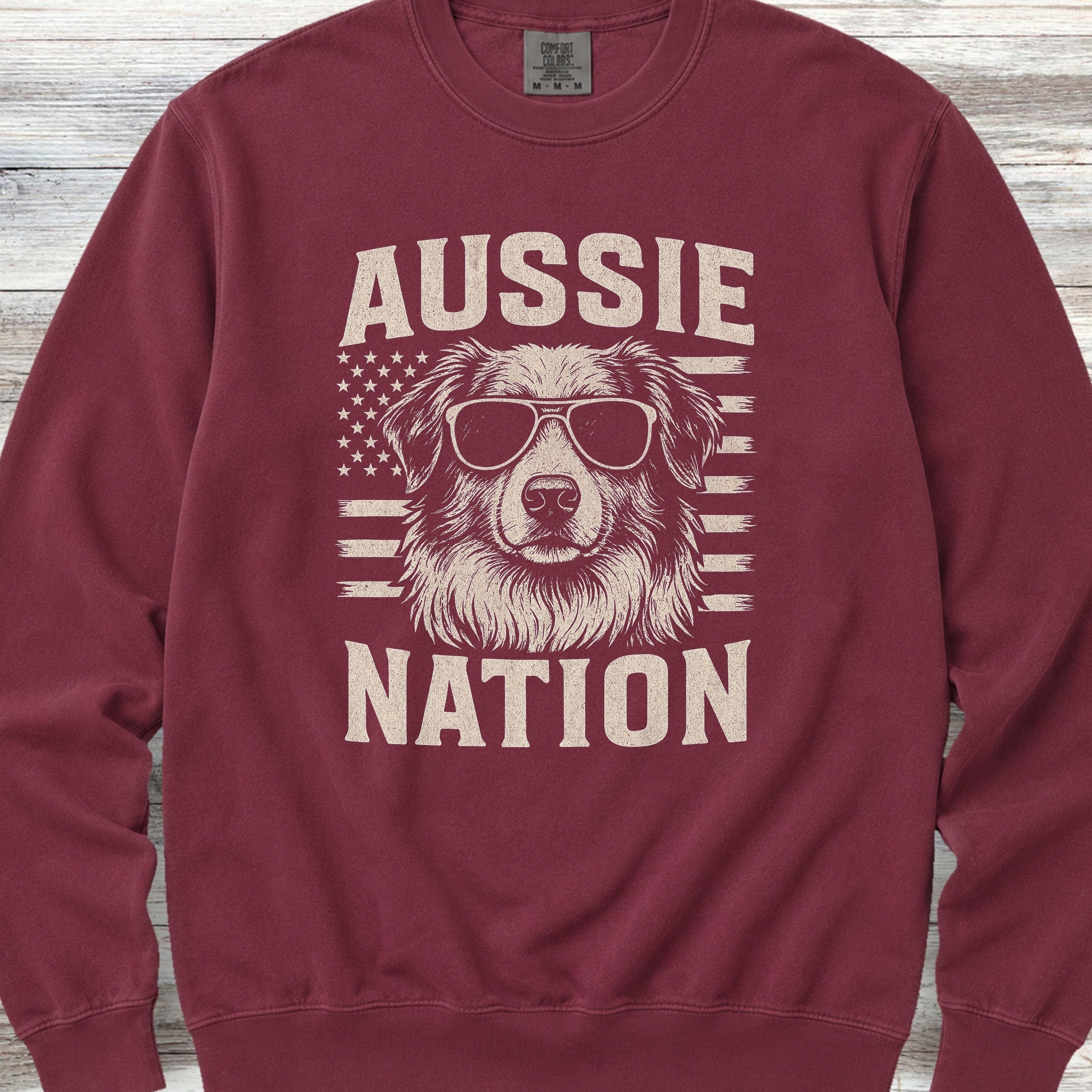 Australian Shepherd Nation Sweatshirt - Crimson