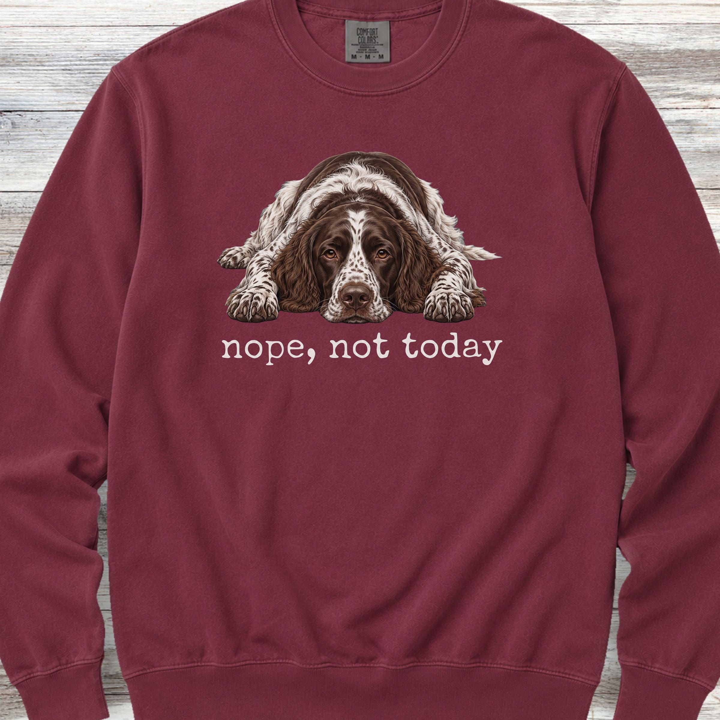 English Springer Spaniel Nope Sweatshirt - Crimson