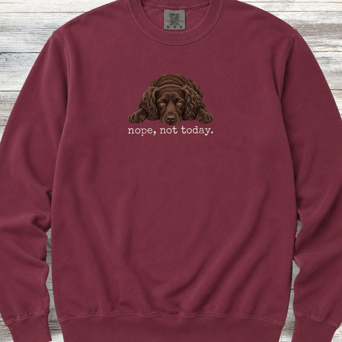 Boykin Spaniel Nope Sweatshirt - Crimson
