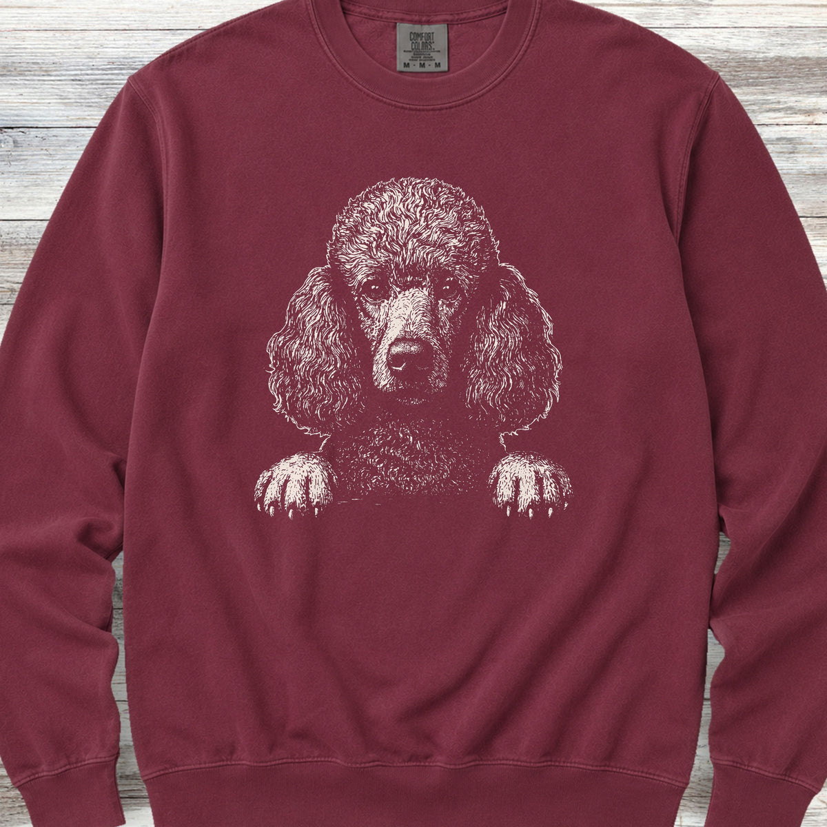 Hello Poodle Sweatshirt - Crimson
