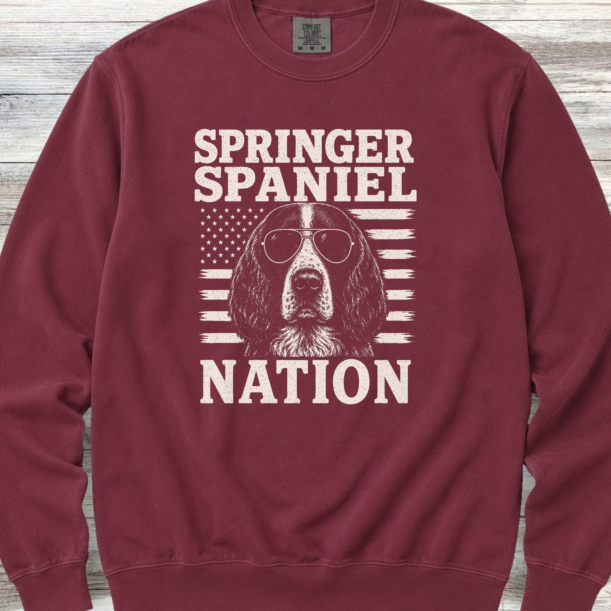 English Springer Spaniel Nation Sweatshirt - Crimson