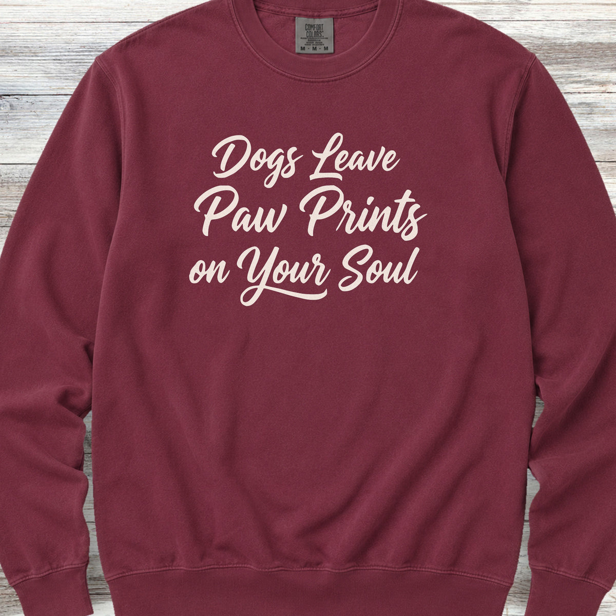 Paw Prints on Your Soul Sweatshirt - Crimson
