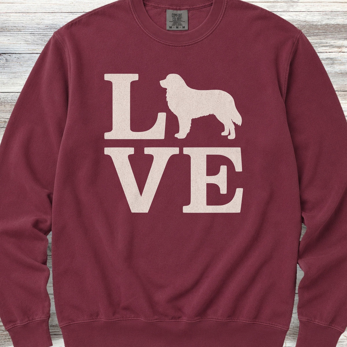 Bernese Mountain Dog Love Sweatshirt - Crimson