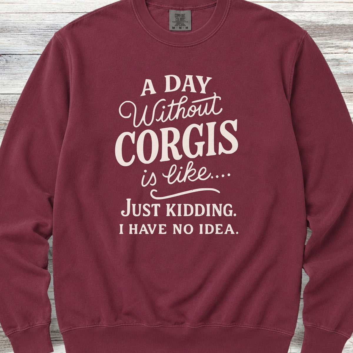Corgi Days Sweatshirt - Crimson