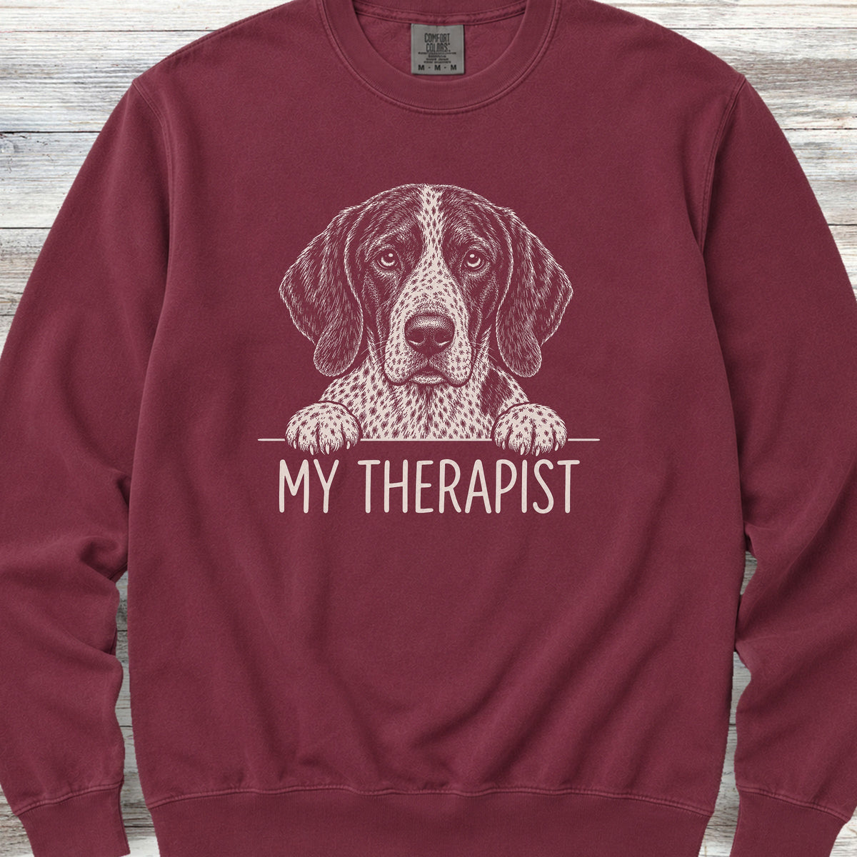 German Shorthaired Pointer Therapist Sweatshirt - Crimson