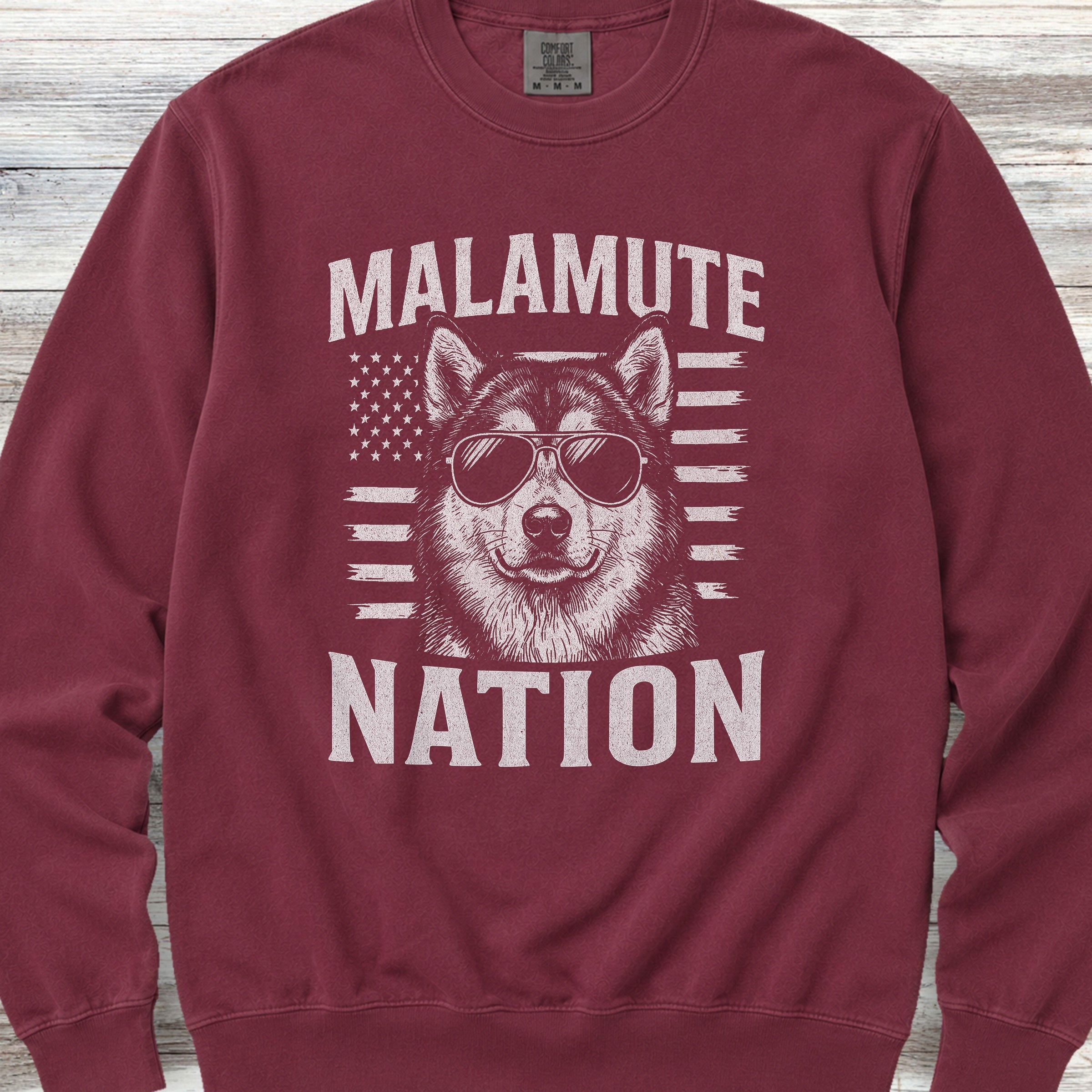 Malamute Nation Sweatshirt - Crimson