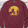 Pomeranian Halloween Moon Sweatshirt - Crimson