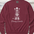 Bernedoodle Howdy Doodle Sweatshirt - Crimson