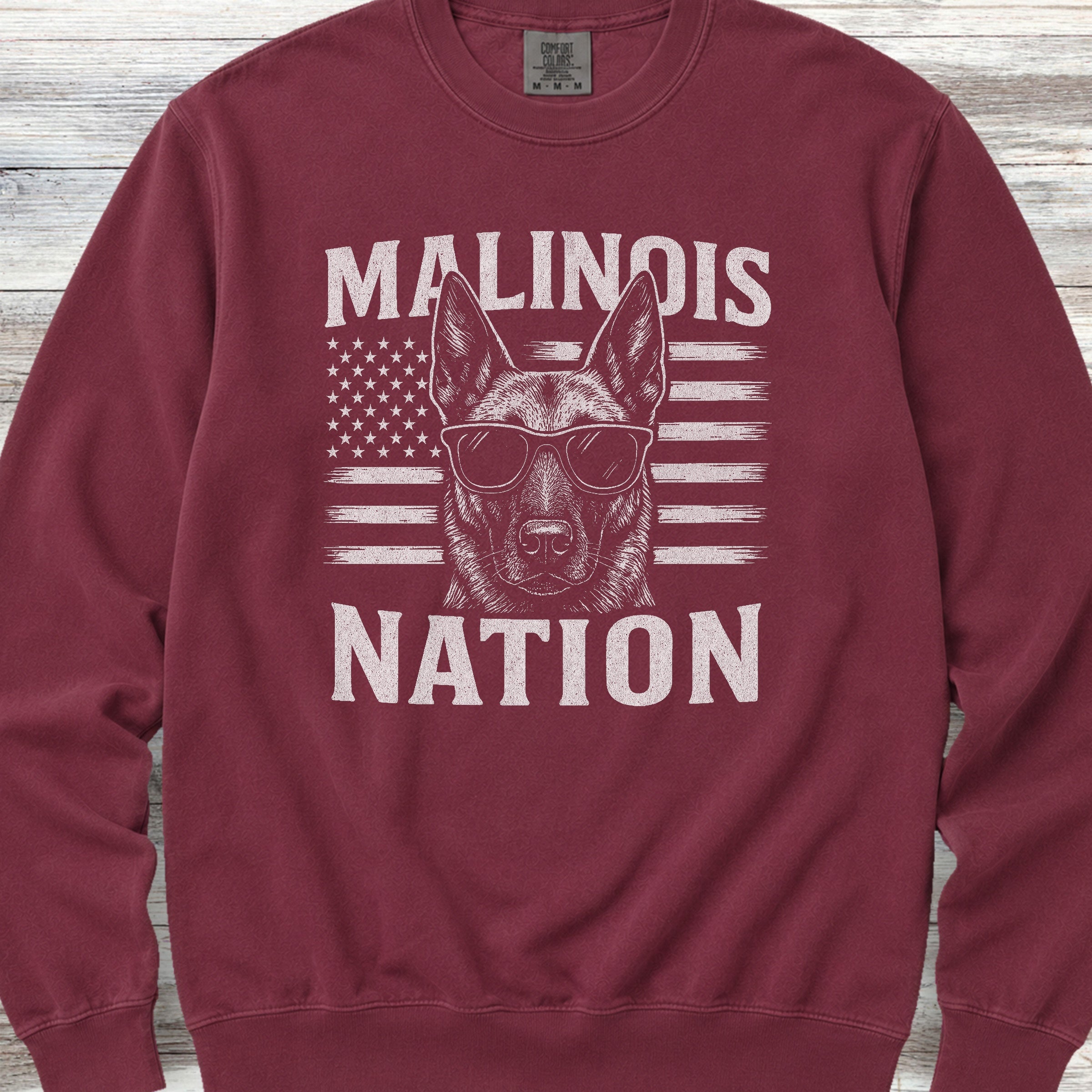 Belgian Malinois Nation Sweatshirt - Crimson