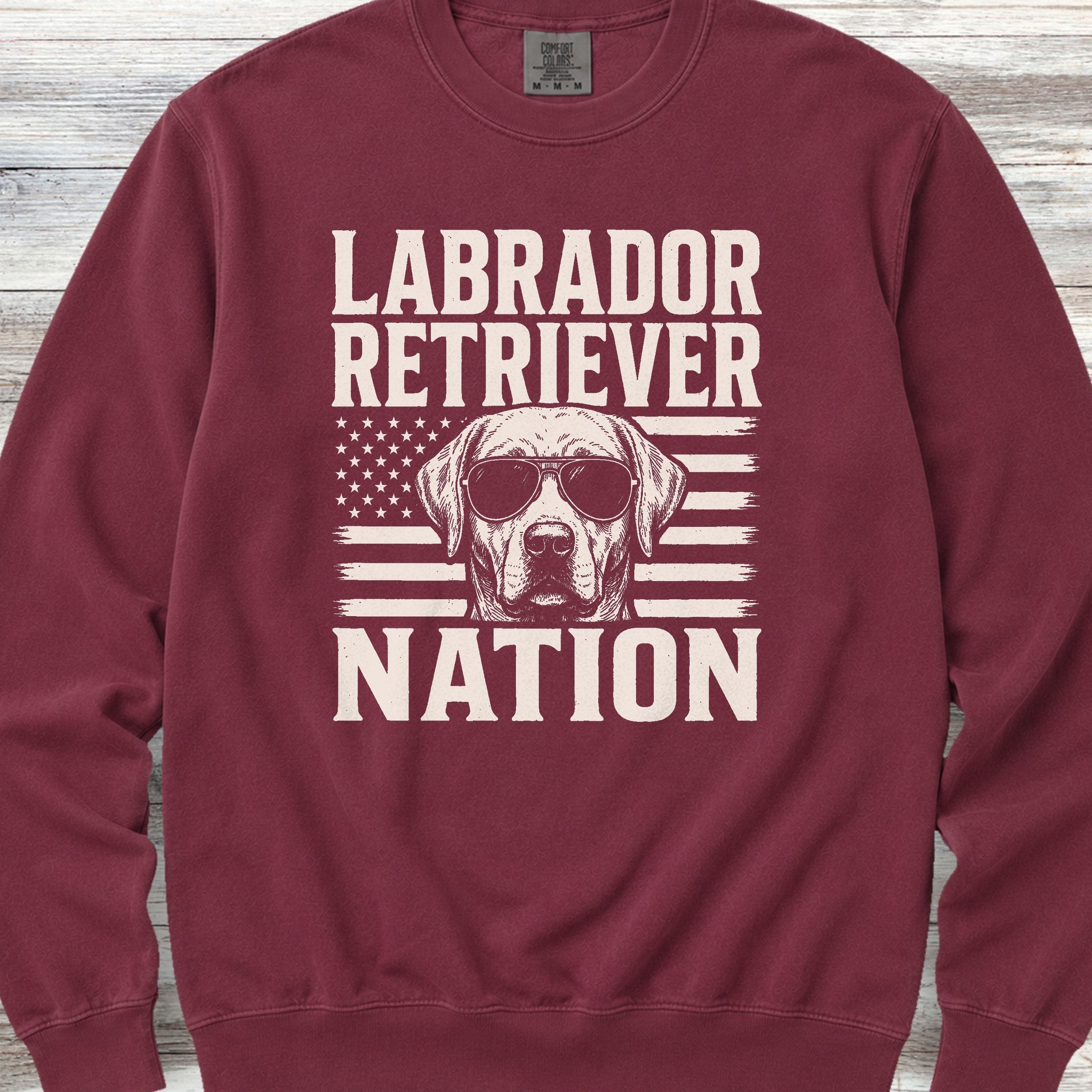 Labrador Retriever Nation Sweatshirt - Crimson