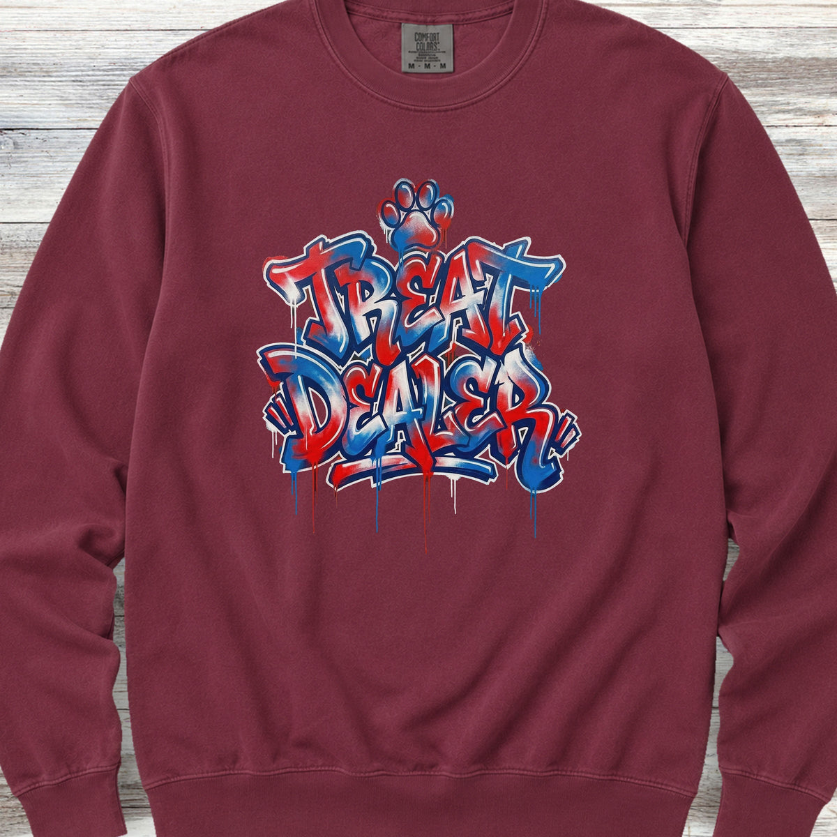 Treat Dealer American Grafitti Sweatshirt - Crimson