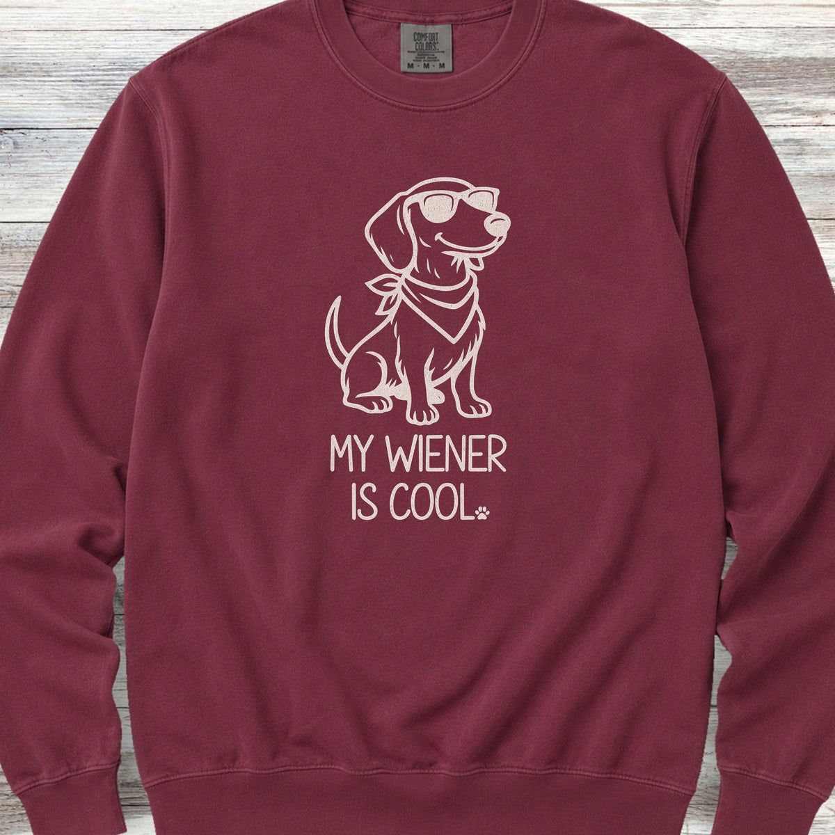 Dachshund Cool Wiener Sweatshirt - Crimson