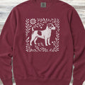 Jack Russell Linocut Sweatshirt - Crimson