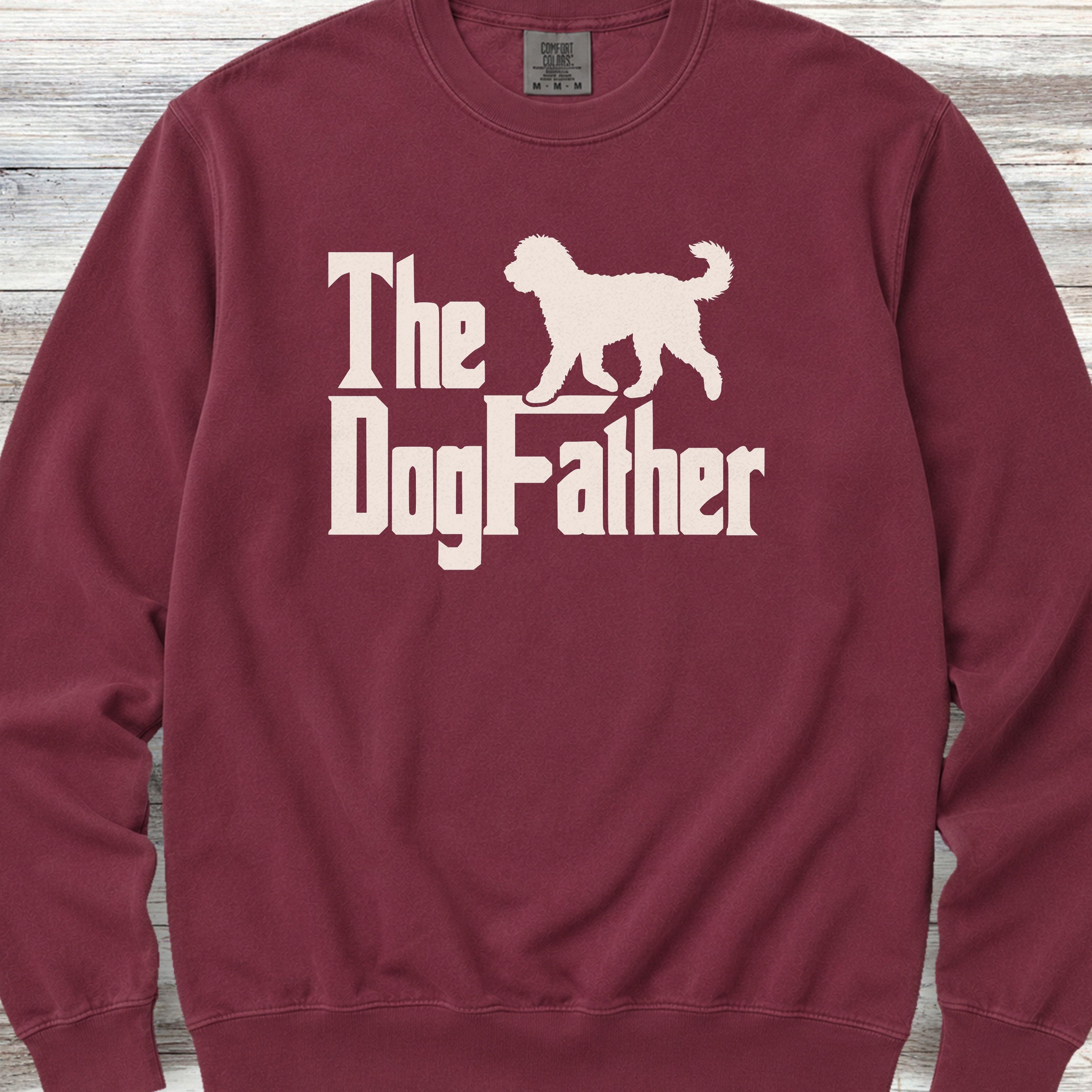Doodle Dog Father Sweatshirt - Crimson