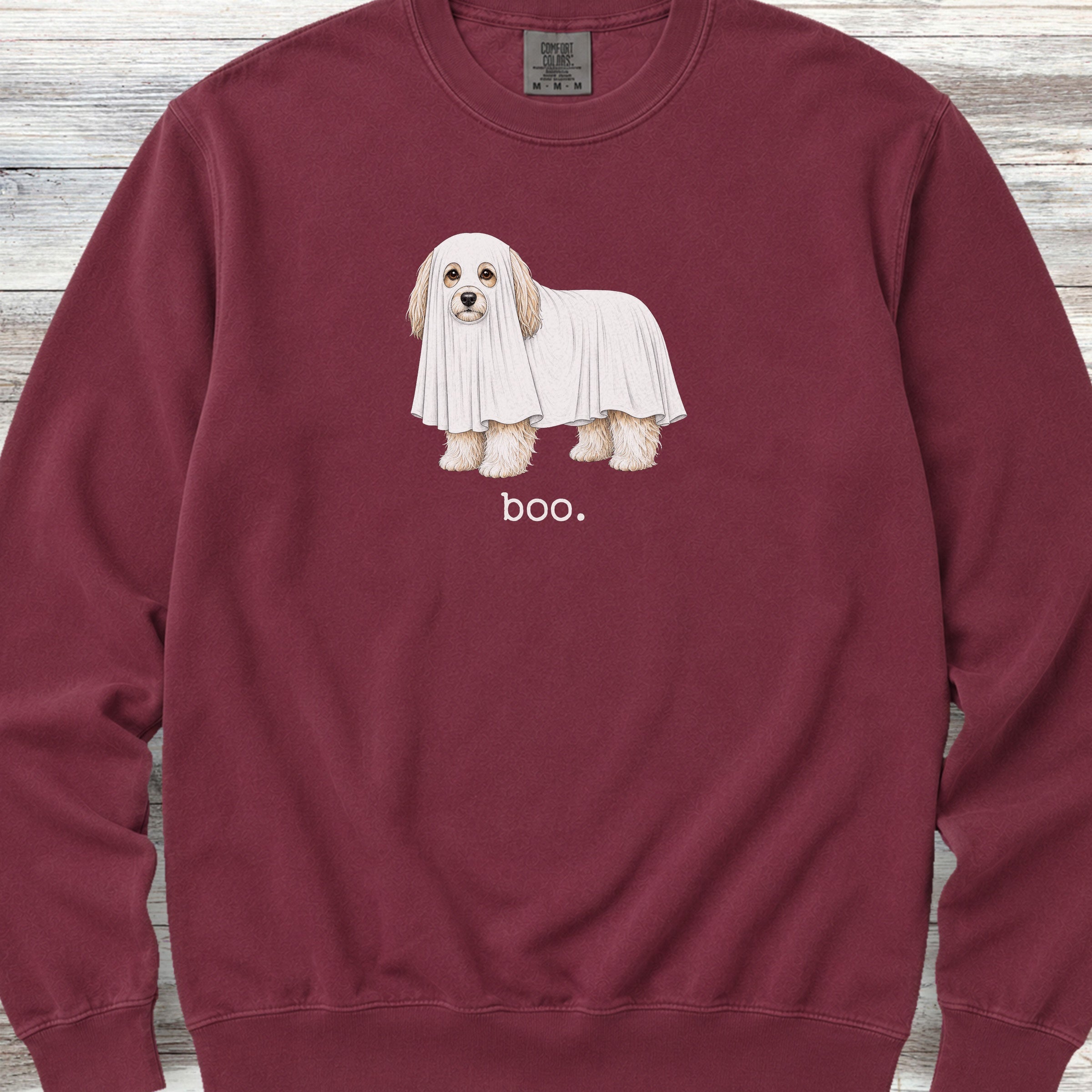 Havanese Boo Sweatshirt - Crimson
