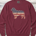 Australian Shepherd Vintage USA Sweatshirt - Crimson