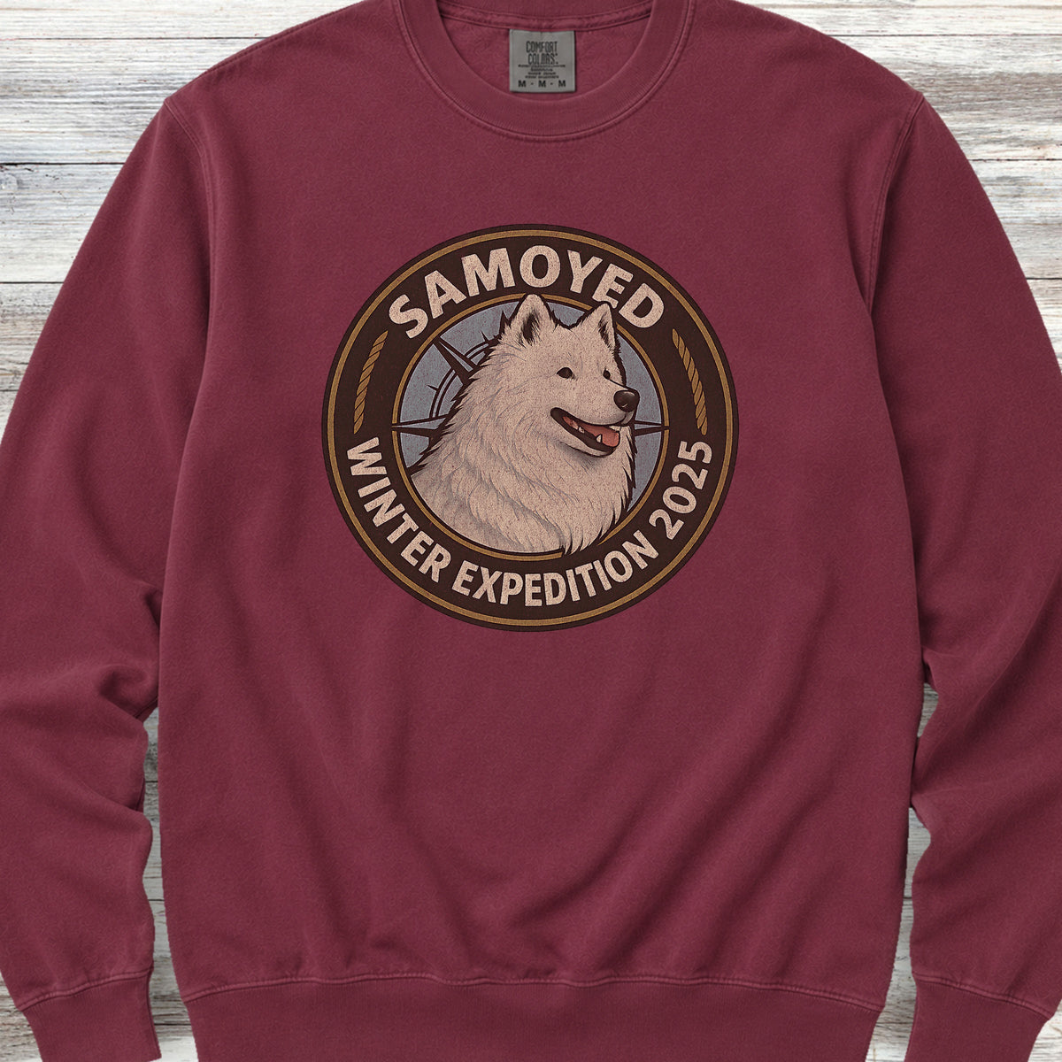 Samoyed Winter Expedition 2025 Sweatshirt - Crimson