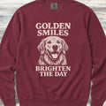 Golden Retriever Smiles Sweatshirt - Crimson