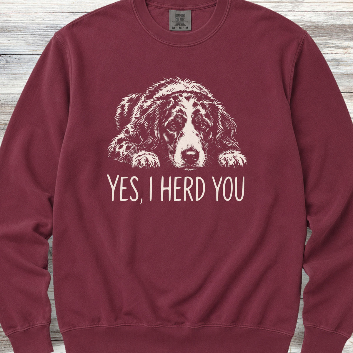 Aussiedoodle Herd You Sweatshirt - Crimson