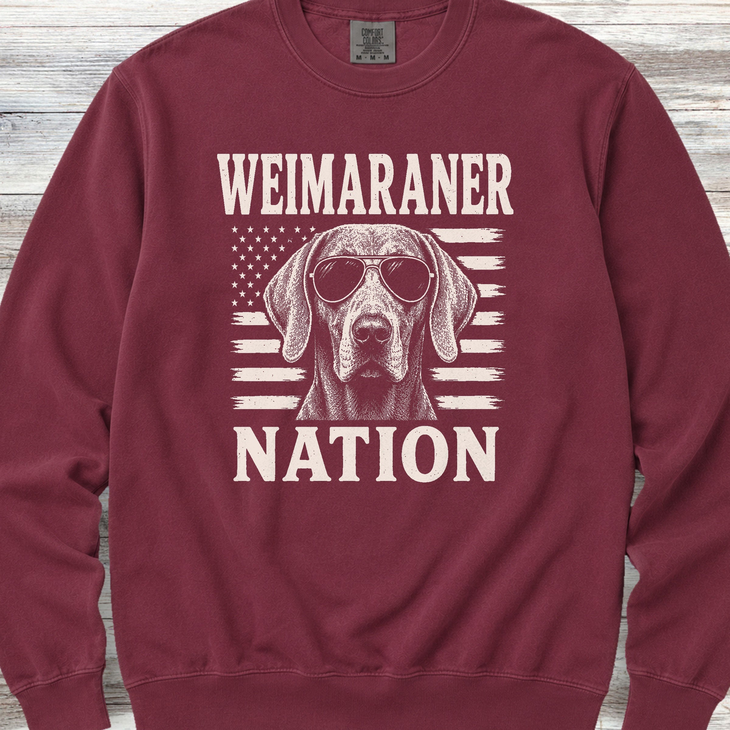 Weimaraner Nation Sweatshirt - Crimson