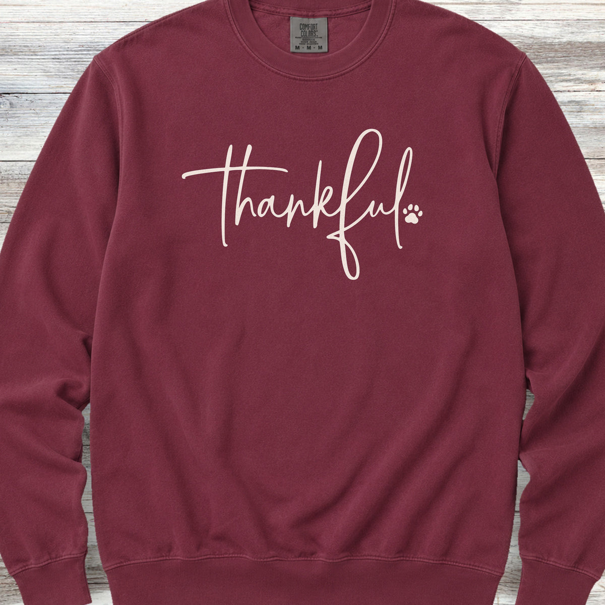 Thankful Sweatshirt - Crimson