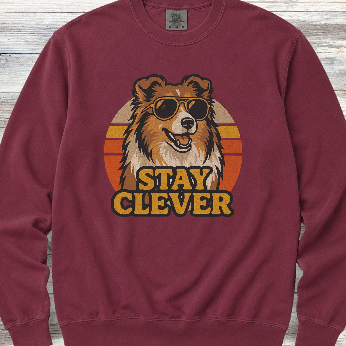 Shetland Sheepdog Clever Sweatshirt - Crimson