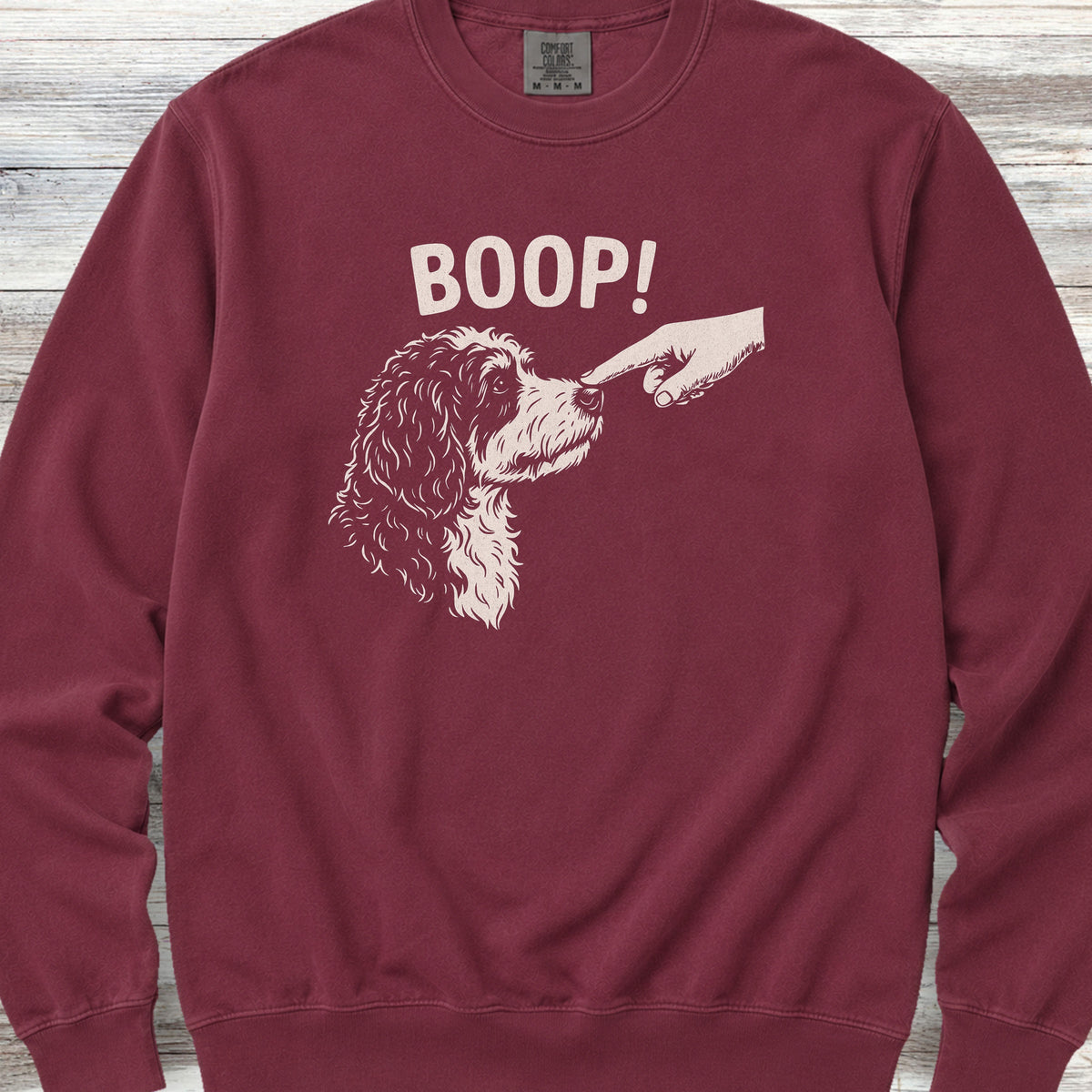 Bernedoodle BOOP! Sweatshirt - Crimson