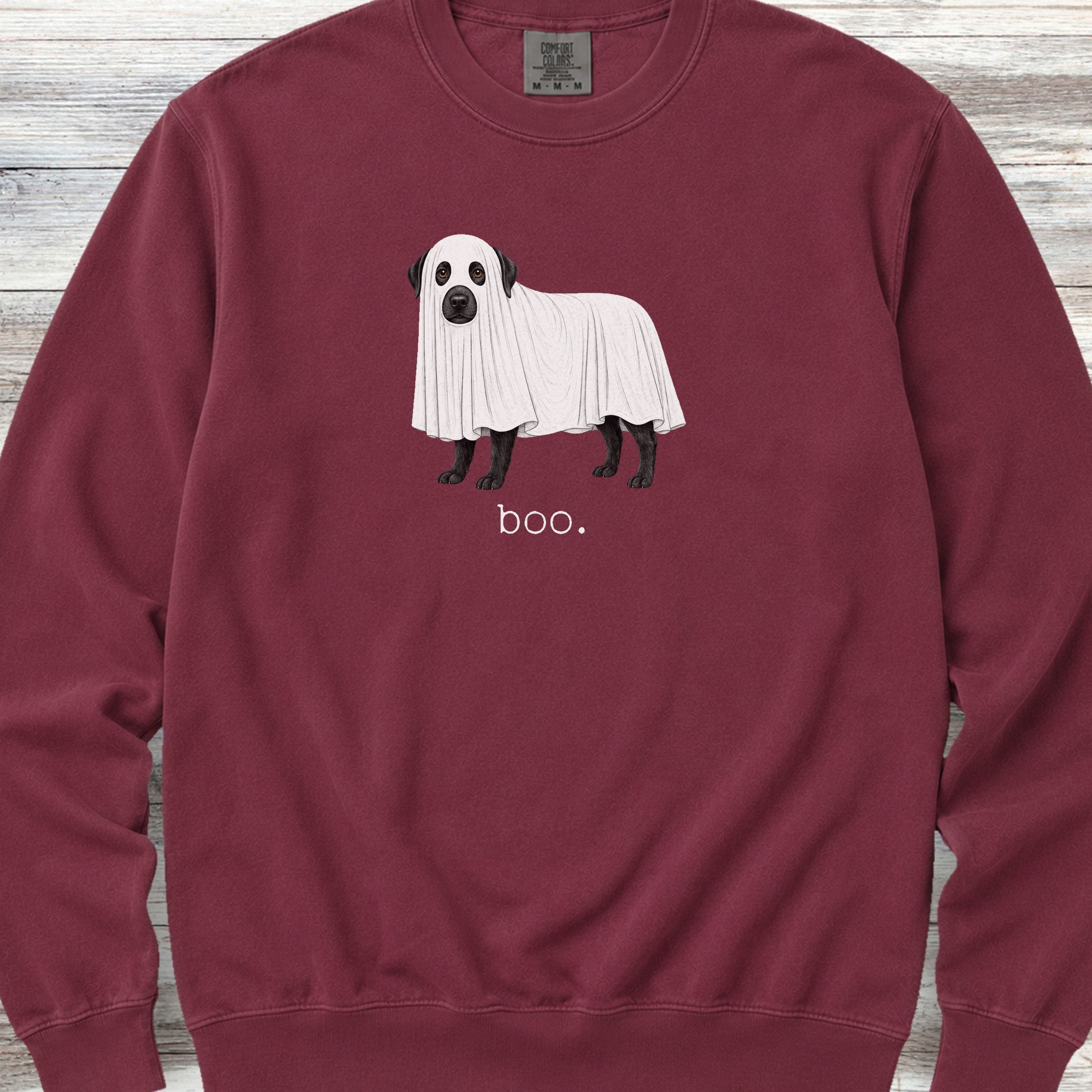 Labrador Retriever Black Boo Sweatshirt - Crimson