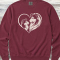 Shetland Sheepdog Heart Bond Sweatshirt - Crimson