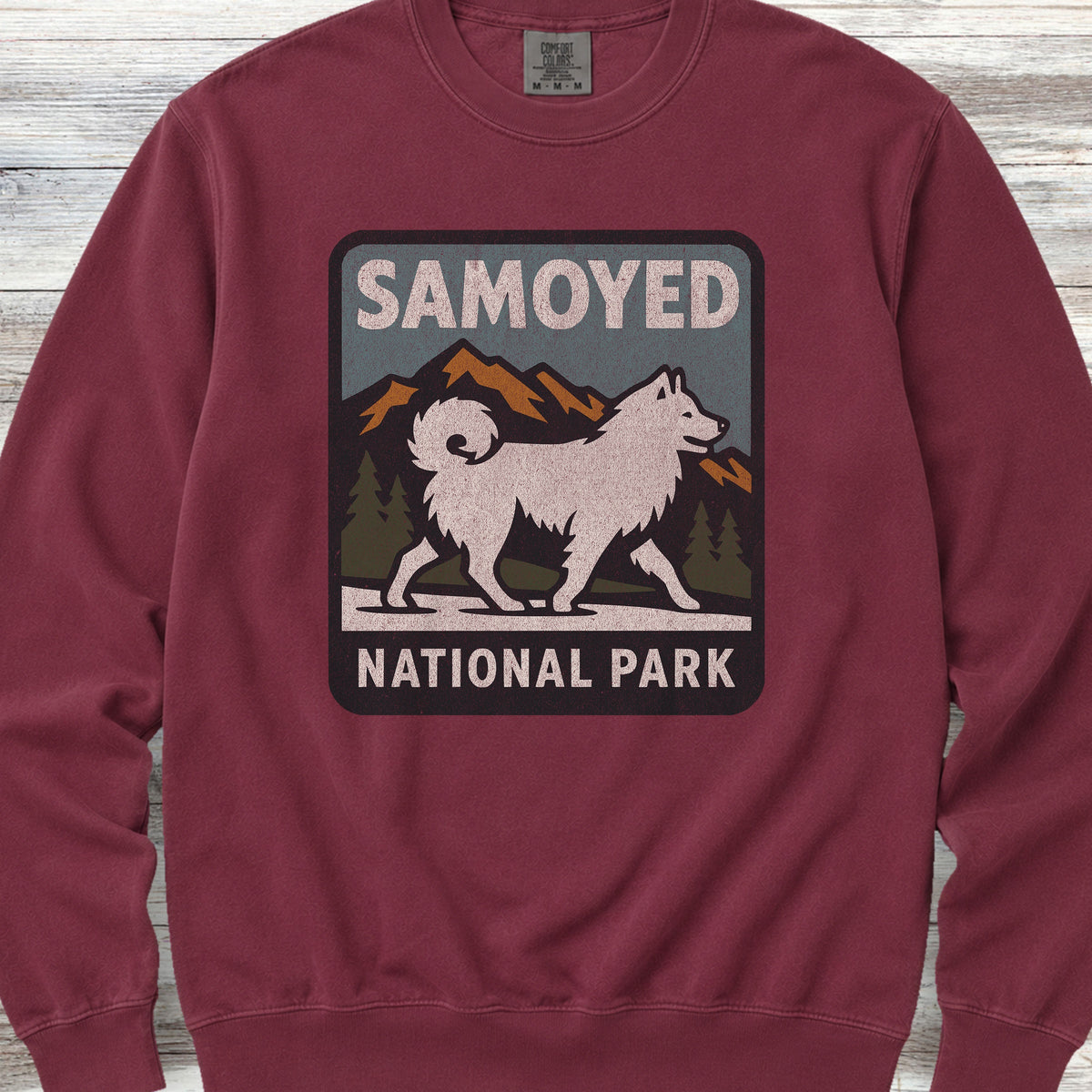Samoyed National Park Sweatshirt - Crimson