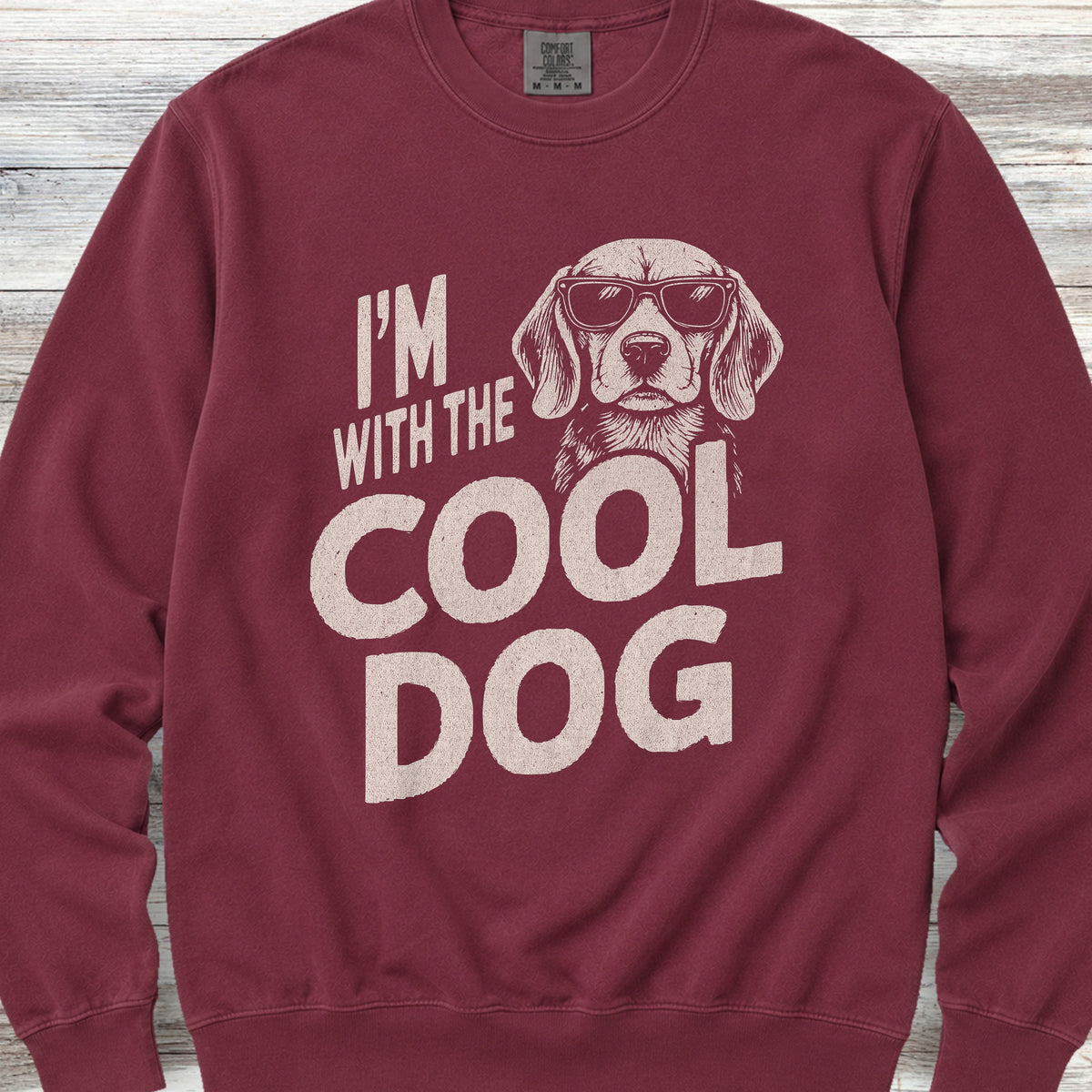 Cool Dog Beagle Sweatshirt - Crimson