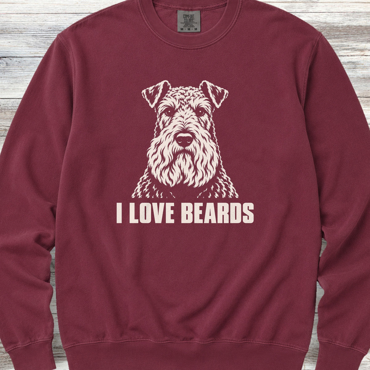 Kerry Blue I Love Beards Sweatshirt - Crimson