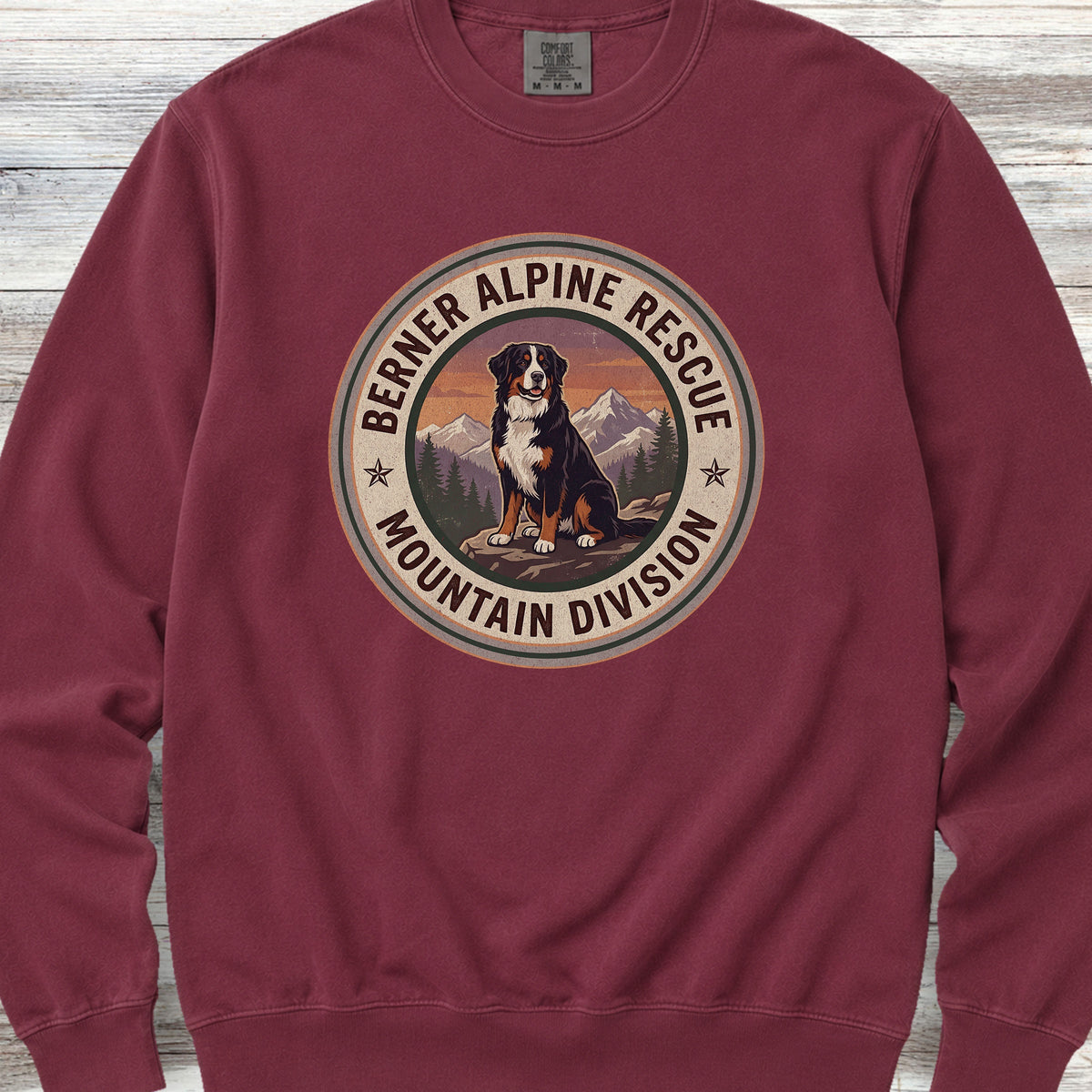 Bernese Mountain Dog Rescue Sweatshirt - Crimson
