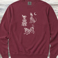 Skelly Dog Sweatshirt - Crimson