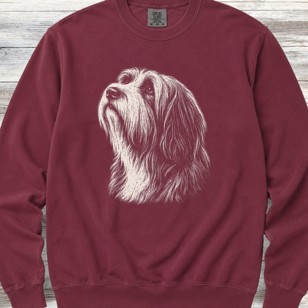 Bearded Collie Loyalty Sweatshirt - Crimson