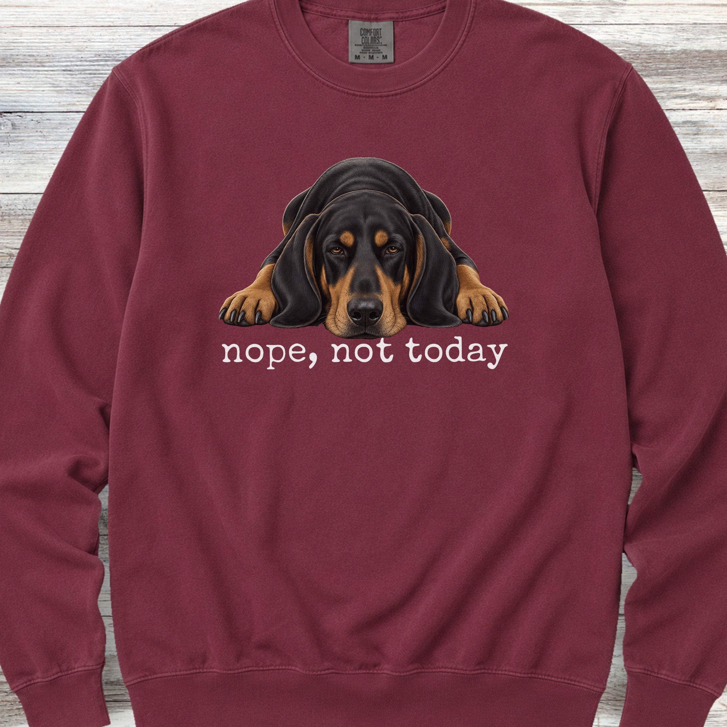 Coonhound Nope Sweatshirt - Crimson