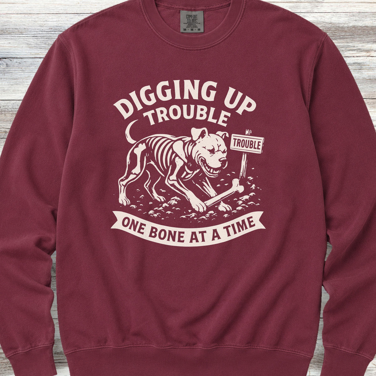 Pit Bull Trouble Sweatshirt - Crimson