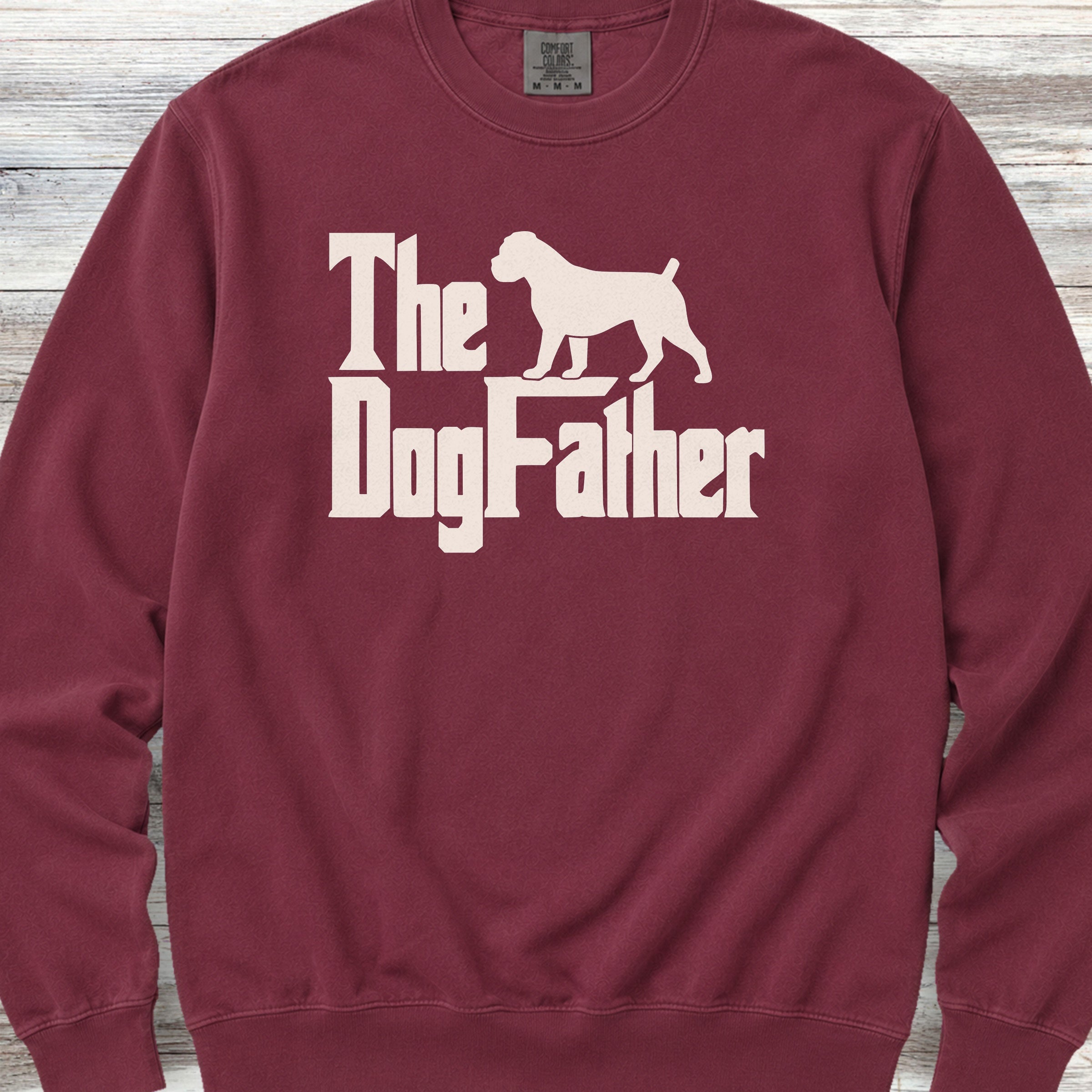 Boxer Dog Father Sweatshirt - Crimson