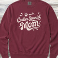 Cocker Spaniel Groovy Mom Sweatshirt - Crimson