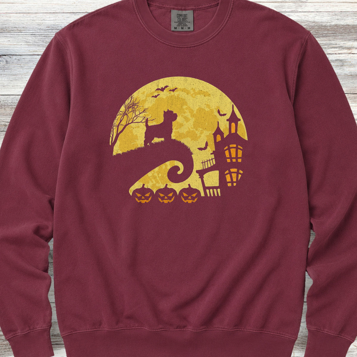 West Highland Halloween Moon Sweatshirt - Crimson