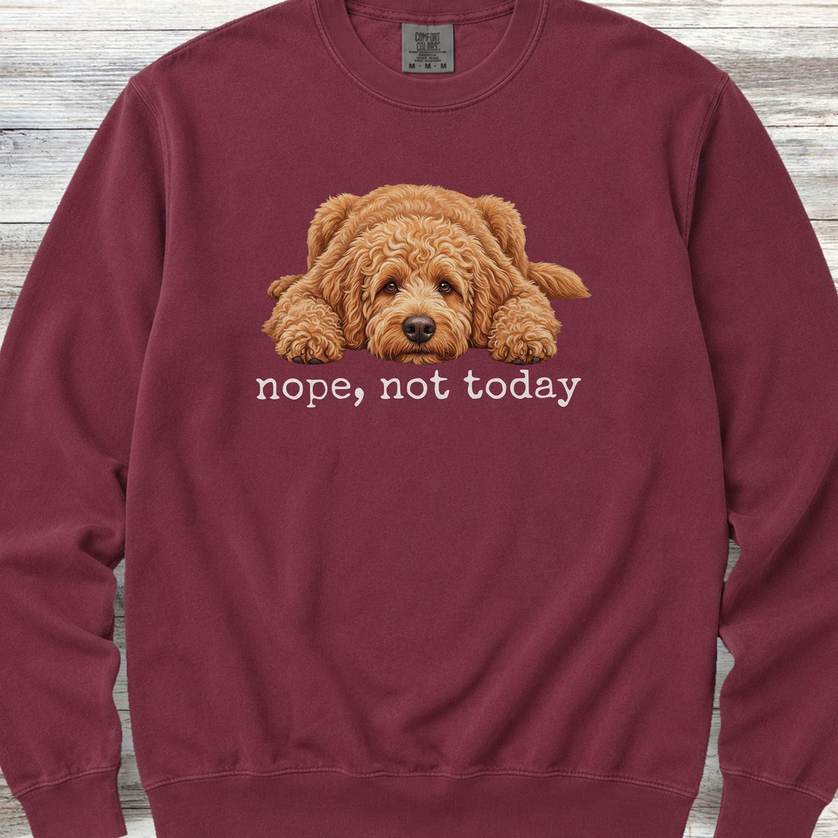 Goldendoodle Nope Sweatshirt - Crimson